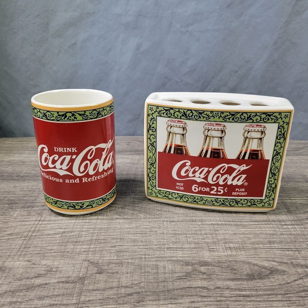 Coca-Cola‎ Toothbrush Holder and Tumbler Set